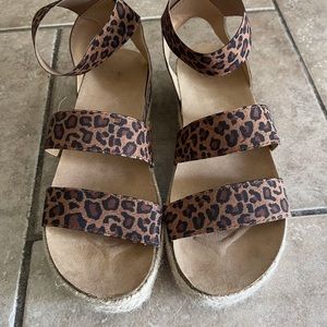 Cheetah print sandals